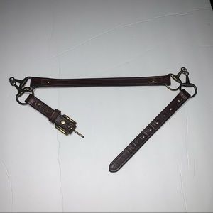 Tory Leather Equestrian Belt with Horse Bits